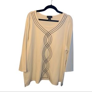 Cream with Black details Brand - Investments II